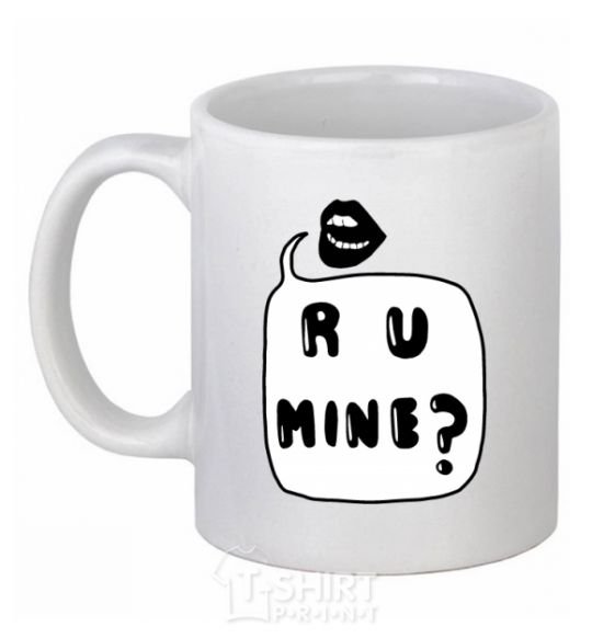 Ceramic mug R u mine White фото