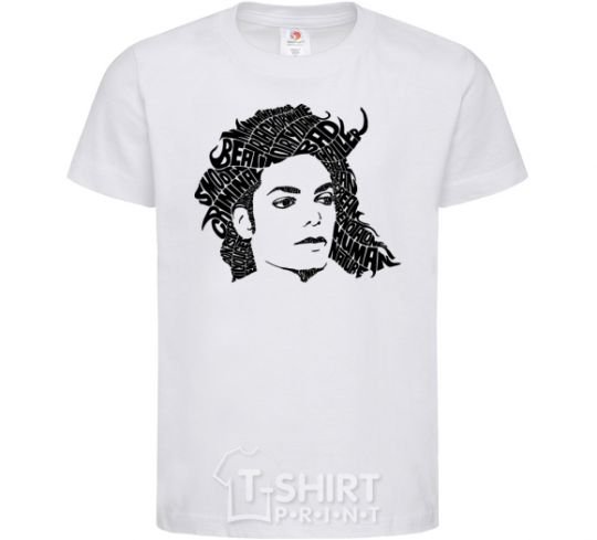 Kids T-shirt Michael Jackson's face White фото