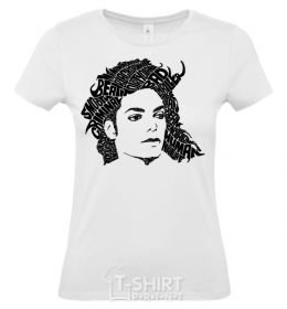 Women's T-shirt Michael Jackson's face White фото