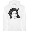 Men`s hoodie Michael Jackson's face White фото