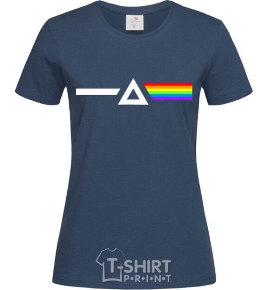 Women's T-shirt Minimal Pink Floyd navy-blue фото