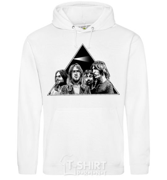 Men`s hoodie Pink Floyd triangle White фото