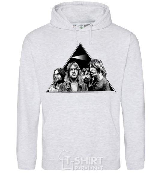 Men`s hoodie Pink Floyd triangle sport-grey фото