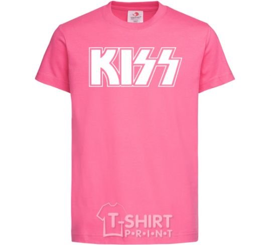 Kids T-shirt Kiss logo heliconia фото