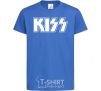 Kids T-shirt Kiss logo royal-blue фото