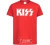 Kids T-shirt Kiss logo red фото