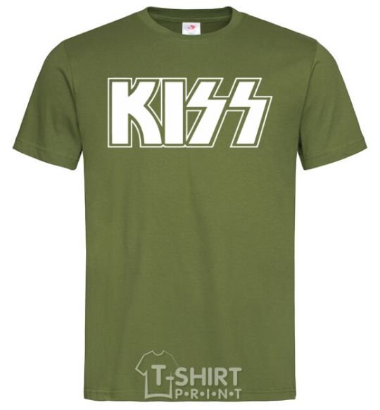 Men's T-Shirt Kiss logo millennial-khaki фото