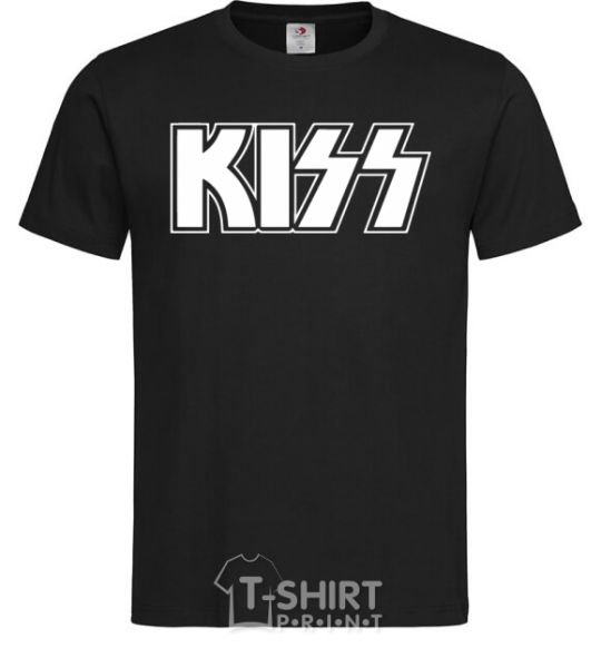 Men's T-Shirt Kiss logo black фото