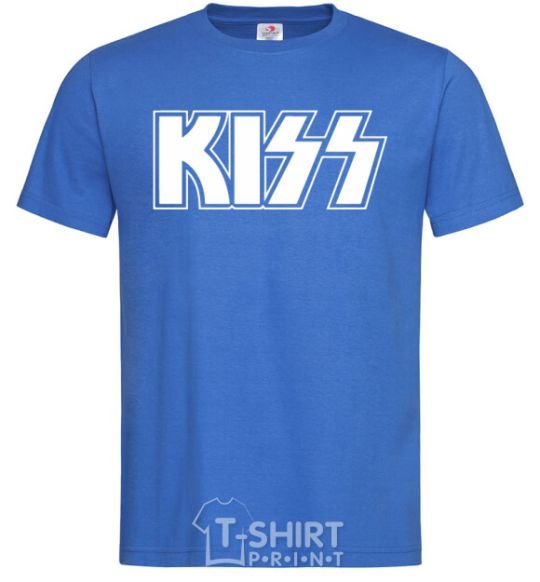 Men's T-Shirt Kiss logo royal-blue фото