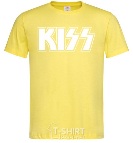 Men's T-Shirt Kiss logo cornsilk фото