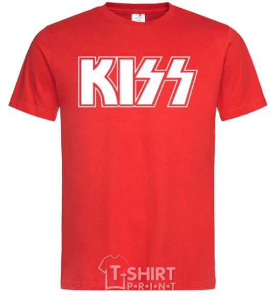 Men's T-Shirt Kiss logo red фото