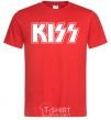 Men's T-Shirt Kiss logo red фото