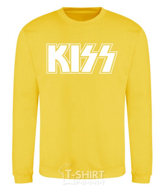 Sweatshirt Kiss logo yellow фото