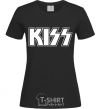 Women's T-shirt Kiss logo black фото