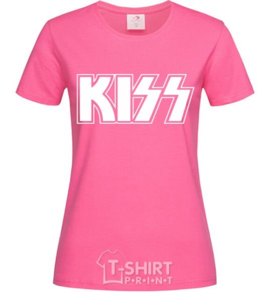 Women's T-shirt Kiss logo heliconia фото