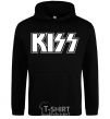 Мужская толстовка (худи) Kiss logo Черный фото