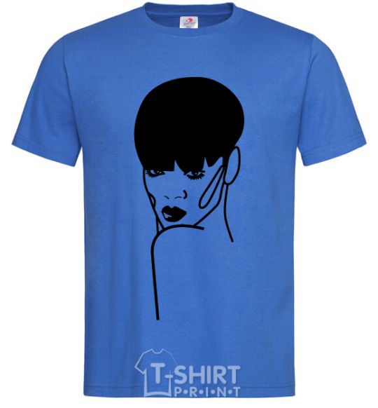 Men's T-Shirt Rihanna royal-blue фото