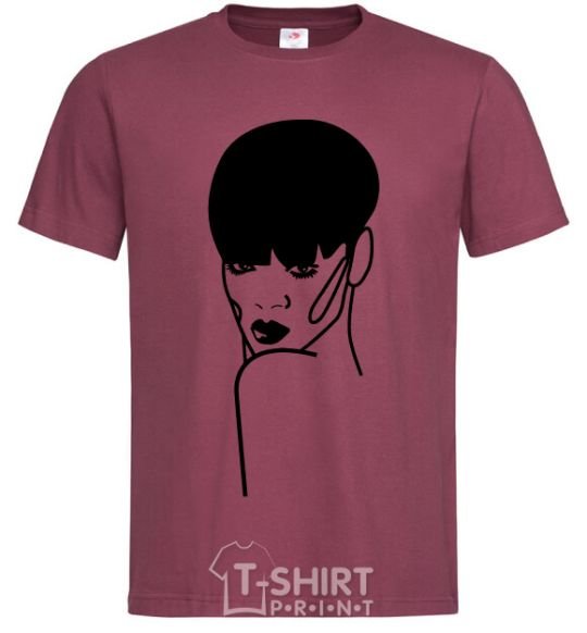 Men's T-Shirt Rihanna burgundy фото