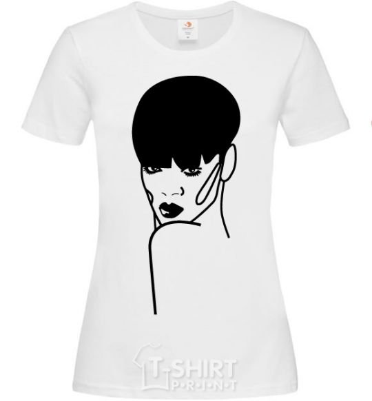 Women's T-shirt Rihanna White фото