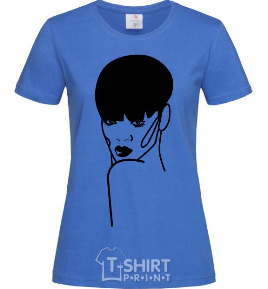 Women's T-shirt Rihanna royal-blue фото