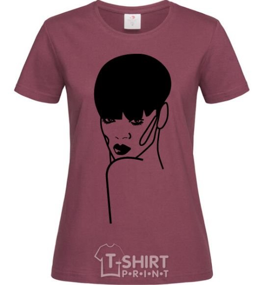 Women's T-shirt Rihanna burgundy фото