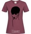 Women's T-shirt Rihanna burgundy фото