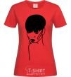 Women's T-shirt Rihanna red фото