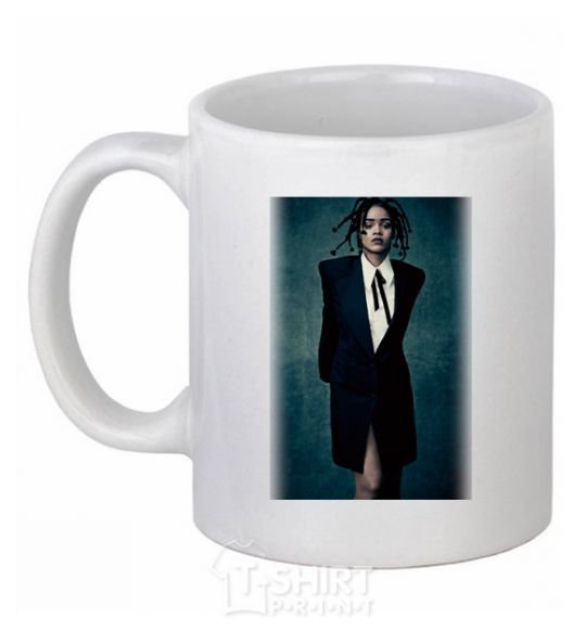 Ceramic mug Rihanna Photo White фото