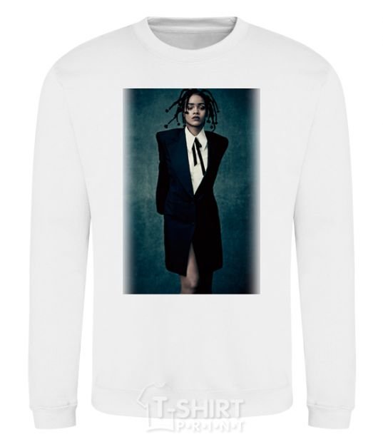 Sweatshirt Rihanna Photo White фото