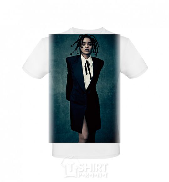 Men's T-Shirt Rihanna Photo White фото