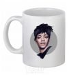 Ceramic mug Rihanna portrait White фото