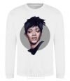 Sweatshirt Rihanna portrait White фото