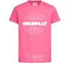Детская футболка Coldplay white logo Ярко-розовый фото