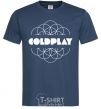 Мужская футболка Coldplay white logo Темно-синий фото