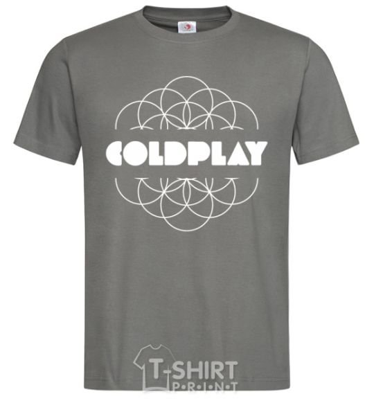 Мужская футболка Coldplay white logo Графит фото