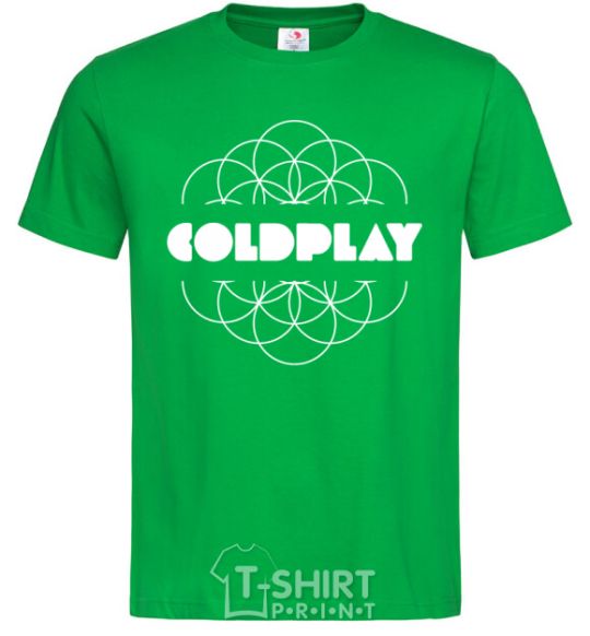 Мужская футболка Coldplay white logo Зеленый фото