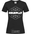 Women's T-shirt Coldplay white logo black фото