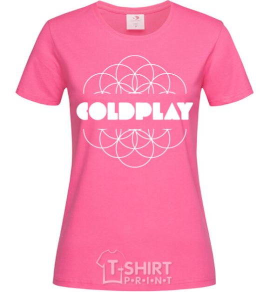 Women's T-shirt Coldplay white logo heliconia фото