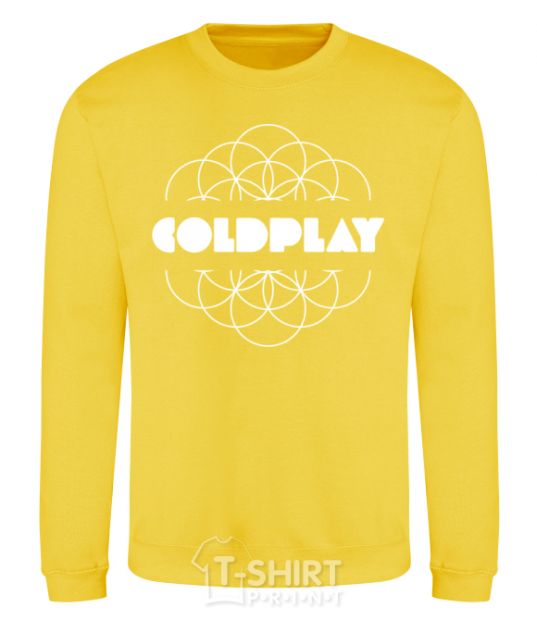 Sweatshirt Coldplay white logo yellow фото