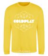 Sweatshirt Coldplay white logo yellow фото