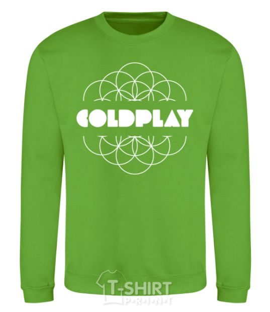 Свитшот Coldplay white logo Лаймовый фото