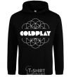 Men`s hoodie Coldplay white logo black фото