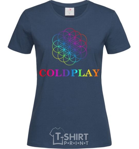 Женская футболка Coldplay logo Темно-синий фото
