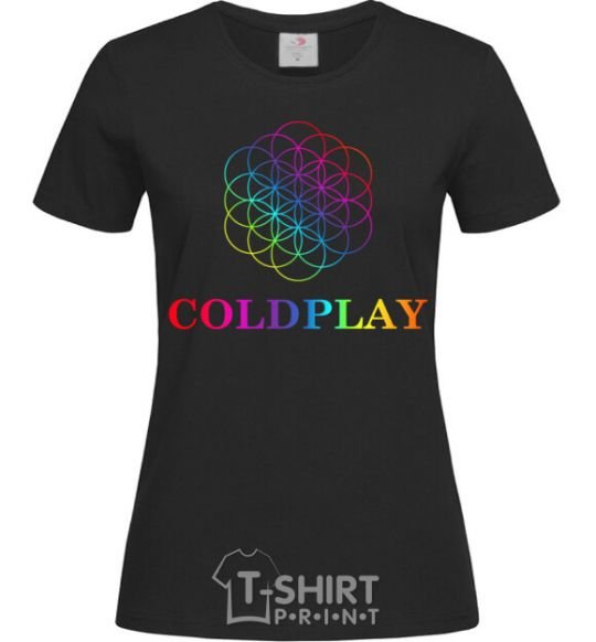 Женская футболка Coldplay logo Черный фото