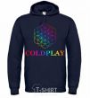 Men`s hoodie Coldplay logo navy-blue фото