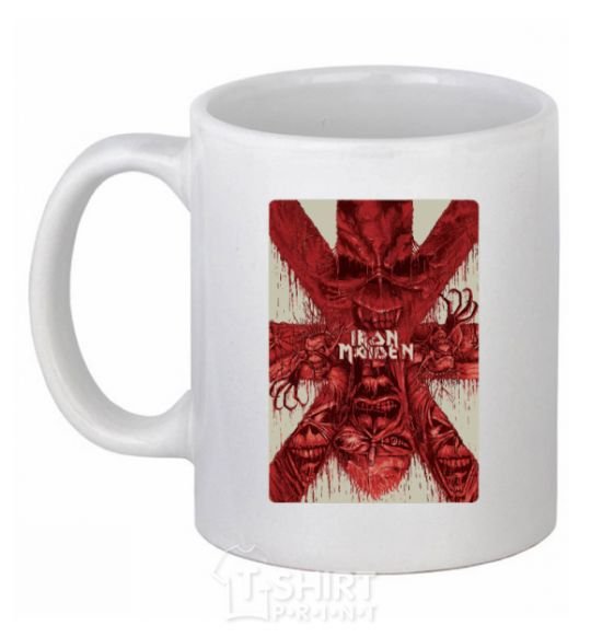 Ceramic mug Iron maiden print White фото
