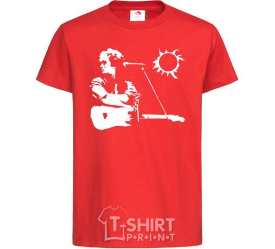 Kids T-shirt Tsoi Kino red фото