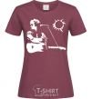 Women's T-shirt Tsoi Kino burgundy фото