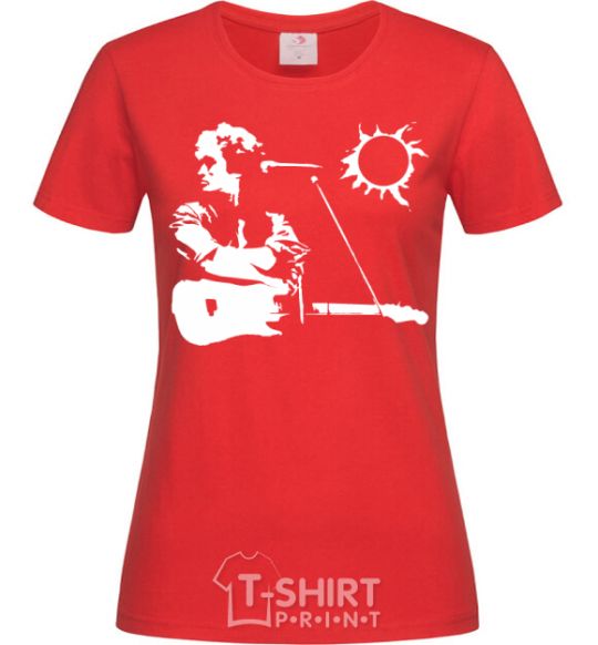 Women's T-shirt Tsoi Kino red фото