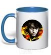 Mug with a colored handle Victor Tsoi royal-blue фото